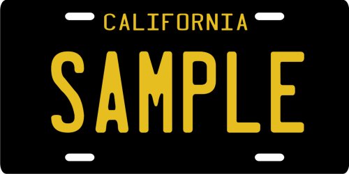 California 1960's Custom Personalized License Plate