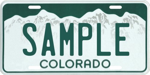 Colorado Custom Personalized License Plate