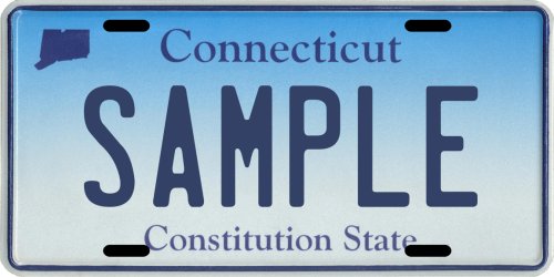 Connecticut Custom Personalized License Plate