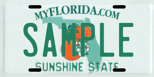 Florida Custom Personalized License Plate