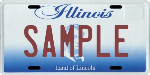 Illinois Custom Personalized License Plate
