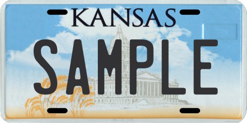 Kansas Custom Personalized License Plate
