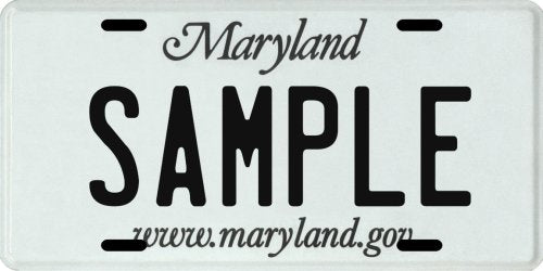 Maryland Custom Personalized License Plate