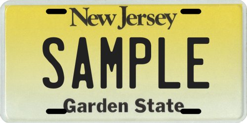 New Jersey Custom Personalized License Plate
