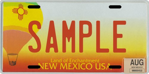 New Mexico Balloon Sun Custom Personalized License Plate