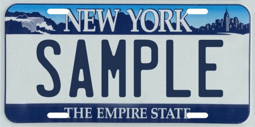 New York Custom Personalized License Plate