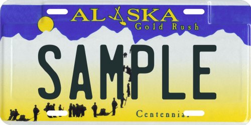 Alaska Gold Rush Custom Personalized License Plate