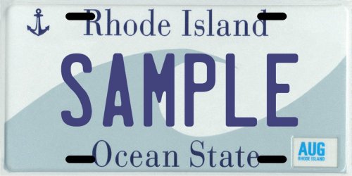 Rhode Island Custom Personalized License Plate
