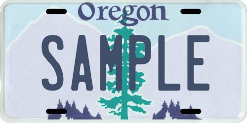 Oregon Custom Personalized License Plate