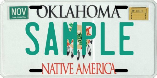 Oklahoma Custom Personalized License Plate