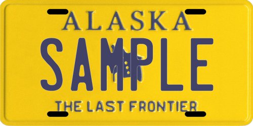 Alaska Last Frontier Custom Personalized License Plate