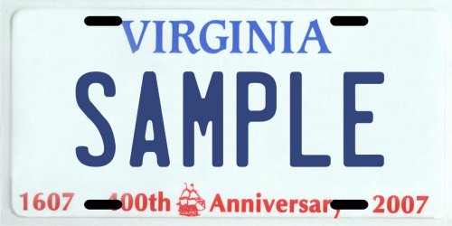 Virginia Custom Personalized License Plate