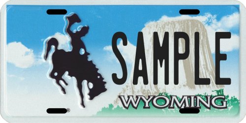 Wyoming Custom Personalized License Plate